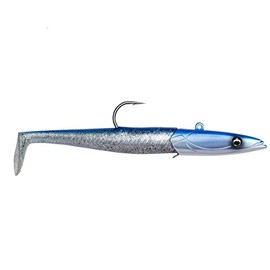 Savage Gear Sandeel 20 cm – 2 Rubber Fish + 1 Jig Hook, Weight: 180 g, Colour: Blue Silver UV