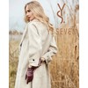YISEVEN Women Touchscreen Sheepskin Leather Gloves Rope Knot for Winter