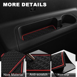 YUJIANQ Center Console Liner Mats for Kia Sorento 2021-2025 2026 Accessories Door Slot Mat for Kia Sorento 2025 Accessories Cup Holder Insert Door Pocket Liners 21-PCS/Set (Red)