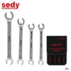 SEDY 4-Piece Flare Nut Wrench Set, Offset End Spanner Metric