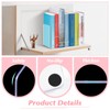YRYUNRUI 8PCS Acrylic Bookends and 8PCS Heart Leather Bookmarks, Clear
