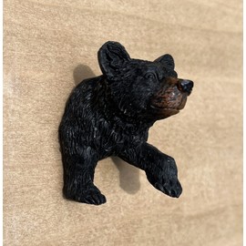 DeLeon Collections Whimsical Black Bear Drawer Pulls / Cabinet Knobs (2 Piece Set - Bear Head & Bear Butt) - Screws & Washers Included