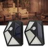 2 Pcs Solar Motion Sensor Light 4 Sided 100 LEDs