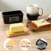 Hasense Butter Dish with Lid, Ceramic Butter Dish with Knife