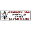Shawprint Grumpy MOTO GUZZI Owner Lives Here metal sign/plaque funny