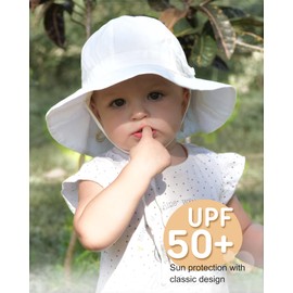 FURTALK Baby Girl Sun Hat Summer Beach Hats with UPF50+ Sun Protection Wide Brim Toddler Sun Hat Cap