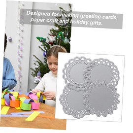 Operitacx 2sets Lace Die to Die for Die Cutting Craft Dies Die Cuts Embossing Machine Circle Cutting Dies for Card Making Label Maker Tab Punch Stencils for Crafts Carbon Steel 4pcs*2