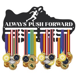 SUPERDANT Running Medals Holder Running Marathon Metals Holder Display Metal Holders for Display Ribbon Wall Hanger Rack Wall Mounted Sports Race Non-Slip Hooks for Athletes Gifts 15.7x7.9in