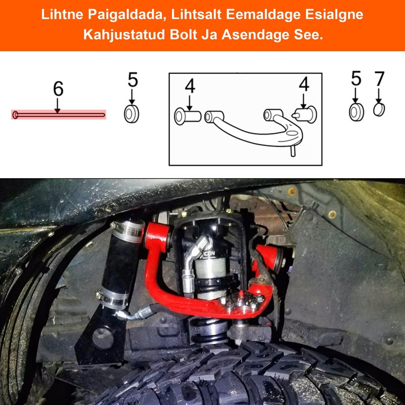 Yojunauto Front Upper Control Arm Bolt with Nut Fit for