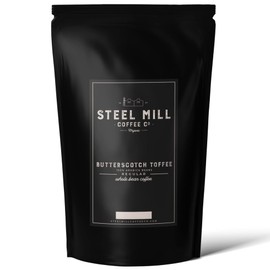 Steel Mill Coffee Co. Butterscotch Toffee Flavored Coffee | 12 ounces/Whole Bean/Regular | ORIGIN: Grown in Colombia