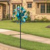 VEWOSTAR Outdoor Wind Spinner 58" Metal Peacock Wind Spinner Double