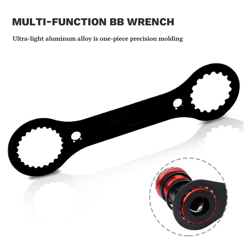 Shinsilur 1PC Bottom Bracket Tool,Bicycle BB axle Wrench,Multi Functional Aluminum