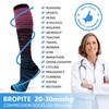 Bropite Calcetines de compresión para mujeres y hombres, 6 pares