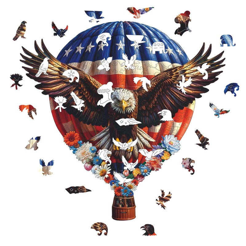 Pikoqunc Wooden Puzzles for Adults, Soaring Eagle 190 Pieces