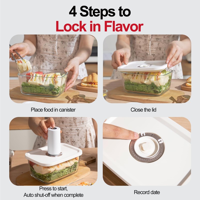 CABIBOX Compact Vacuum Sealer for Food(Powerful Handheld Vacuum Sealer Machine+