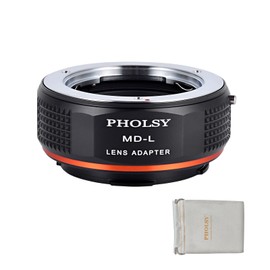 PHOLSY Lens Adapter Compatible with Minolta Rokkor MD/MC/SR Mount Lens and L Mount Camera Body, Compatible with Leica SL2, SL2-S, CL, TL2, Lumix S5, S1, BS1H, SIGMA FP, FP L, MD to L Mount