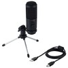 Elecom HS-MC12UBK Condenser Microphone, USB Connection, Gain Control Function, Windscreen,