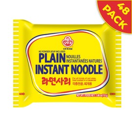 OTTOGI PLAIN INSTANT NOODLE, For all kinds of pot stew, food cooked in a casserole, For Hot Pot, Shabu Shabu, and stews (110g) - 48 Pack…