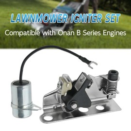 laffoonparts 160-1183 312-0246 Lawn Mower Points and Condenser Set Replacement for Onan B Series Cummins John Deer Lawnmower Engines Parts