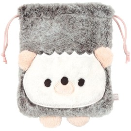 Skater ZKT1-A Boa Drawstring Pompon's Mouse Drawstring Bag, 10.0 x 7.9 inches (25.5 x 20 cm)