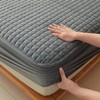 LweiPsqLin Quilted Flannel Fitted Sheets,Soft Flannel Fleece Mattress Top- Suitable