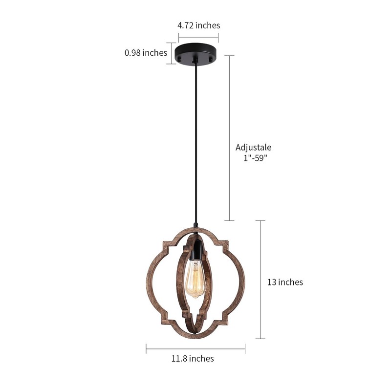 MWZ 3 Pack Farmhouse Pendant Lights Kitchen Island,Rustic 1-Light Small