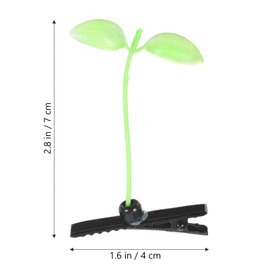 WRITWAA Pack of 40 Soy Sprout Hair Clips Funny Plant Grass Hair Clip Plant Hairpins Small Grass Sprout Clips Hair Accessories Kids Hair Clip for School Home Party Green
