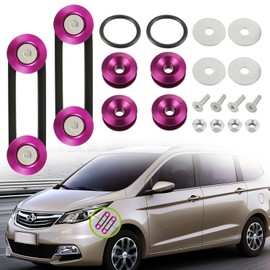 EPLZON Bumper Quick Release kit Front Rear Bumper Fastener Compatible for Universal Car Bumpers Steel Screws Kit for Car Bumper install (Purple)