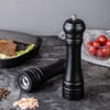 BINHAI Black Set Salt Pepper Mill,Wooden Pepper Grinder Manual Mills