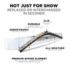 Clix Wipers - 20" Jersey Girl Leapord Print Automotive Replacement
