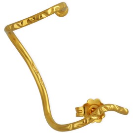 Handmade ohrklemme aus 925 Sterling Silber Vergoldet für das linke Ohr, Oktopus-Tentakel-Ohrklemme, hypoallergen einzelnes Piercing, Steampunk Damen Ohrring Boho ungewöhnliches Geschenk für Sie