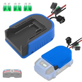 2PCS Power Wheel Adapter for Kobalt 24V Battery DIY Adapter, with Fuse & Wire Terminal,14 Gauge Wire, 30Amp Fuse and Switch Button, for DIY RC Trucks, RC Toys, Robotics