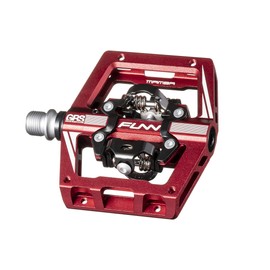 Funn Mamba S MTB Clipless Pedals, Double Sided Clip Compact Platform Mountain Bike Pedals, Compatible with SPD Cleats, 9/16-Inch CrMo Axle Bicycle Pedals for MTB/BMX/Gravel Cycling (Red)