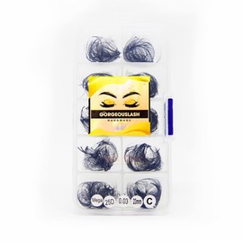 GorgeousLash 20D, 25D Mega Lashes. 500 Premade Volume Lash Fans. Eyelash Extensions. Handmade! (25D - C Curl - 0.03, 23mm)