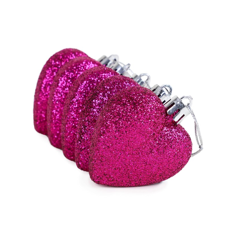 Christmas Concepts® Pack of 8 - 60mm Heart Shaped Christmas