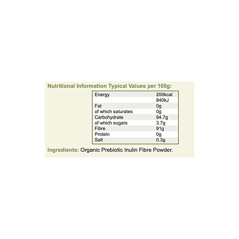 Golden Greens Organic Prebiotic Inulin Fibre, 250g