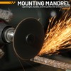 Junchamp Cut-Off Wheel Mounting Mandrel Holder 3/8" & 1/4" Arbor