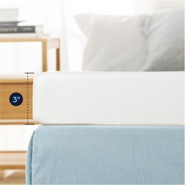 Best Price Mattress 3 Inch Gel Memory Foam Mattress Topper with Cover, CertiPUR-US Certified, King