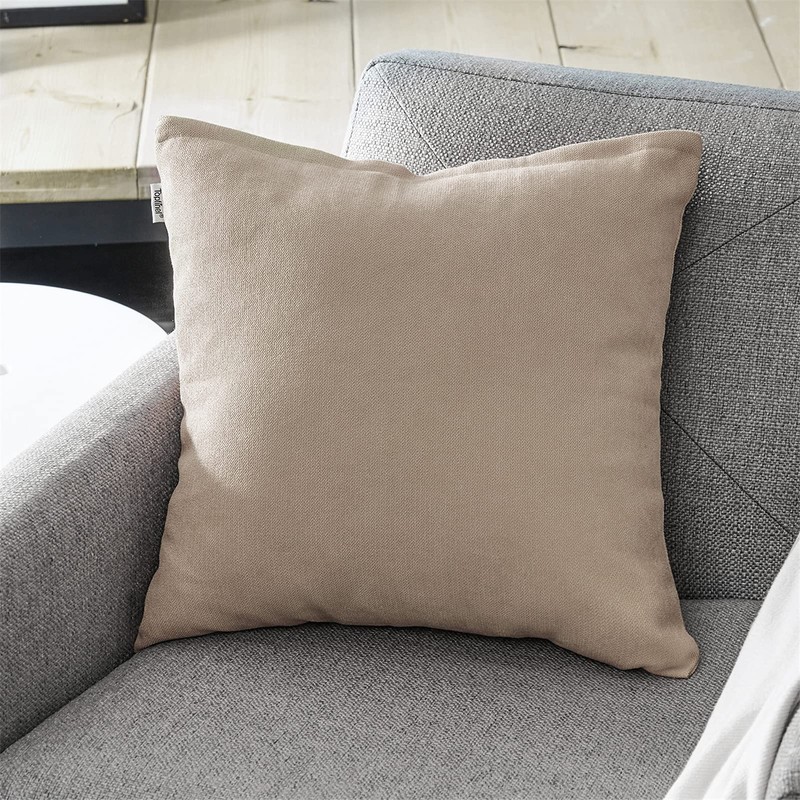 Topfinel Decorative Cushion Covers, Lumbar Cushion Covers, Plain, Chenille, with