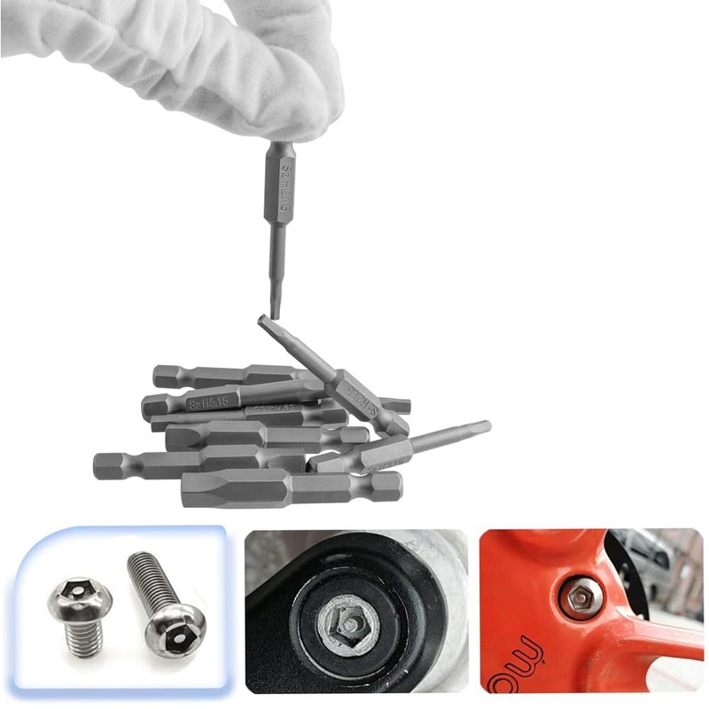 Eyech 10pcs Magnetic Pentagon Head Screwdriver Bits Set, 1/4 Inch