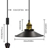 Bronze Industrial Plug in Pendant Light,Vintage Plug in Pendant Lighting,4.5M