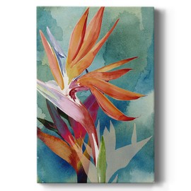 Renditions Gallery Canvas Nature Decor Home Paintings & Prints Vivid color Birds of Paradise Flowers Abstract Wall Artwork for Living Room Office Kitchen - 18"X27" LT527