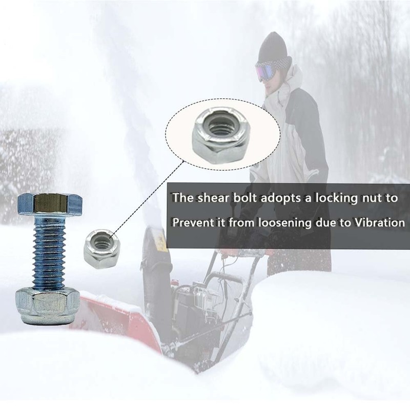YOIASUGH 6-Pack Snow Blower Auger Shear Pins Bolts & Nuts
