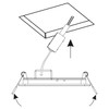 EGLO FUEVA 5 LED Recessed Light Black Square 166 mm