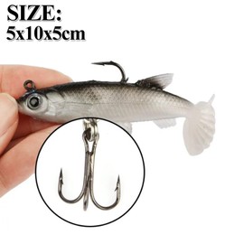 10pcs Vibe Lures Soft Plastic Poddy Mullet Flathead Jig Heads Fishing