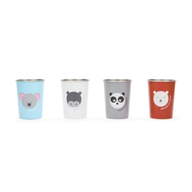 Red Rover 20008 Stainless Steel Animal Kids' Cups, 3 x 3 x 4 inches, Multicolored