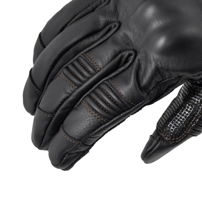 Komine GK-848 Protective Leather Winter Gloves Graphite Black S
