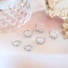 Gold Hoop Earrings Sets Women - 3 Pairs Sterling Silver