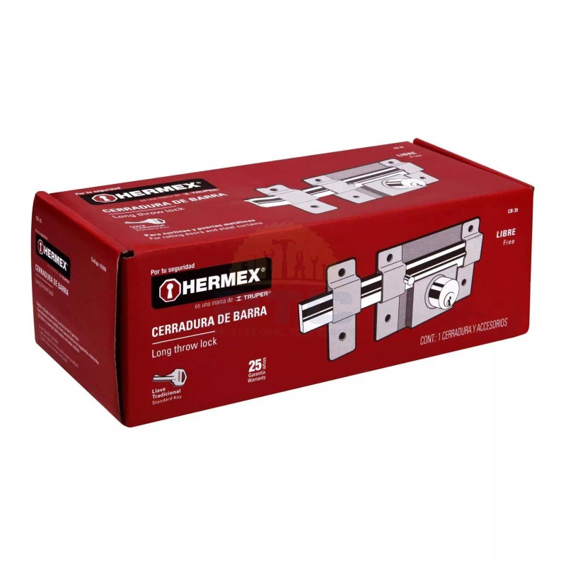 Hermex CB-35 Free bar lock with 2 standard keys
