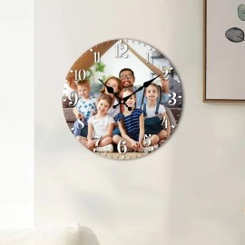 Wood 30cm Diameter Circular Wall Clock, Scandinavian Minimalist Style, Quiet Non-Ticking Mechanismcolor: Beige, sheet size: 12 in